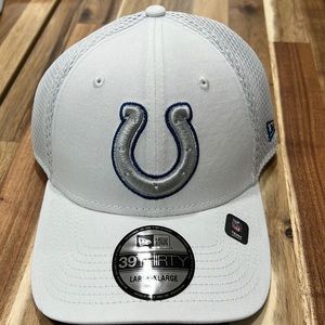 NWT Colts New Era 39THIRTY White hat, L/XL, never worn